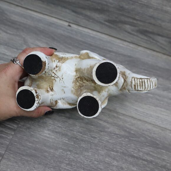 Elephant Figurine Carved Tribal Trunk Up Lucky Statue Resin Home Decor - Picture 12 of 14